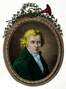 Portret Jeana Baptiste Canta Haneta, dit Clery (1759-1809) lokaja króla Ludwika XVI podczas jego niewoli w świątyni, rycina, kolekcja prywatna autorstwa Anonymous Anonymous