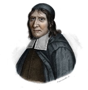 Portret Jeana Hamona (1618-1687), francuskiego lekarza i Janseniste w „Portretach i historii pożytecznych mężczyzn: mężczyzn i kobiet wszystkich krajów i wszystkich warunków, którzy nabyli prawa do uznania mężczyzn” opublikowanym i propagowanym przez Towar autorstwa Anonymous Anonymous