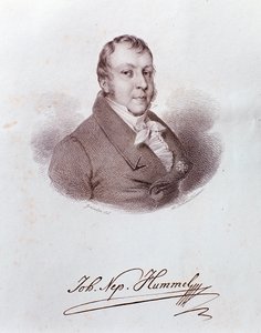 Portret Johanna Nepomuka Hummla (rycina autorstwa Anonymous Anonymous