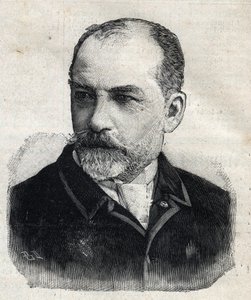 Portret Leona Bonnata (1833-1922), francuskiego malarza ówczesnego prezesa Societe des Artistes Français. Grawer w „”Le Peute Parisien”” autorstwa Anonymous Anonymous