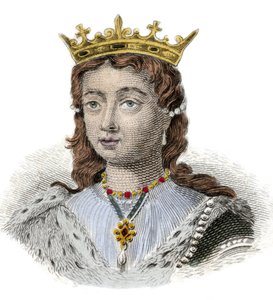 Portret Margarity Anjou, królowej Anglii (1429-1482) Rycina z XIX wieku. Milanese autorstwa Anonymous Anonymous