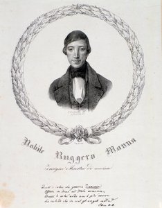 Portret Ruggero Manny (litografia) autorstwa Anonymous Anonymous