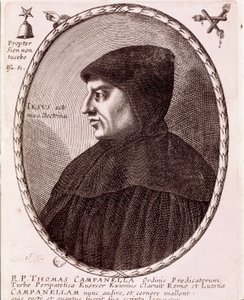 Portret Tommaso Campanelli, dominikańskiego mnicha i filozofa. Rytownictwo. autorstwa Anonymous Anonymous