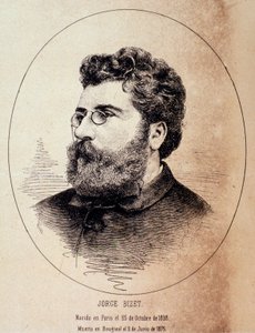 Portret angielskiego kompozytora Georgesa Bizeta (Rysunek po fotografii) autorstwa Anonymous Anonymous