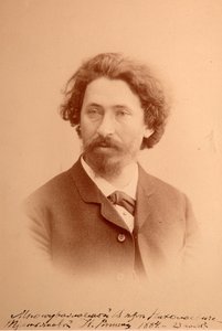Portret artysty Ilji Jefimowicz Repine (Ilia Jefimowicz Repin) (1844-1930). Zdjęcie albuminy autorstwa Anonymous Anonymous