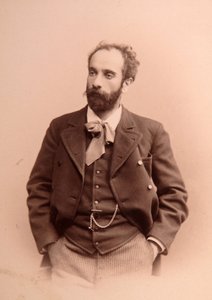 Portret artysty Izaaka Ilitcha (Izaaka Iljicza) Lewitana (1861-1900). Zdjęcie albuminy autorstwa Anonymous Anonymous