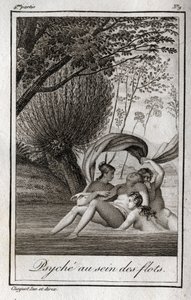 Psychika w falach. Rycina z 1819 r. w „Lettres a Emilie sur la mitologie” Charlesa Alberta Demoustiera (1760-1801). Prywatna kolekcja. autorstwa Anonymous Anonymous