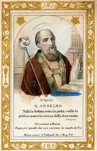 Św. Anzelm (rycina autorstwa Anonymous Anonymous