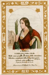 Święta Bibiana (rycina autorstwa Anonymous Anonymous