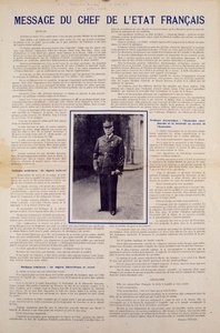 II wojna światowa i reżim Vichy: wiadomość od francuskiego głowy państwa Philippe