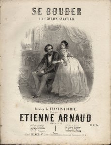 Nuty do „” Se bouder”” tekst francis tourte, muzyka: Etienne Arnaud. Prywatna kolekcja. autorstwa Anonymous Anonymous
