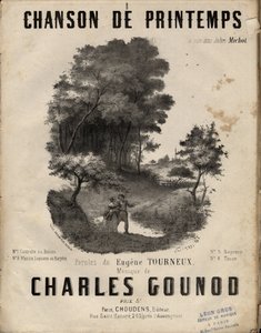 Nuty do tekstu Eugene TOURNEUX „chanson de printemps” autorstwa Charlesa GOUNODA. Prywatna kolekcja. autorstwa Anonymous Anonymous