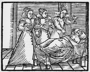 Somnic malefice - „”Compendium Maleficarum””, zajmuje się czarownicami, ich malefice i ich rodzajami przez Francesco Marię Guazzo lub Guaccio lub Guaccius (15?? -16??) 1608 Kolekcja prywatna autorstwa Anonymous Anonymous