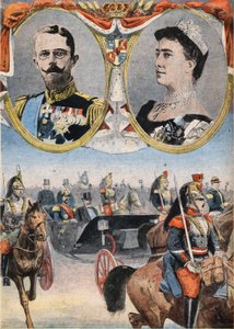 Najgorętsze we Francji: król Gustaw V (1858-1950) i królowa Suede Victoria (Viktoria de Bade autorstwa Anonymous Anonymous