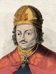 Król Kastylii Alfons X Mądry (Alfons X el Sabio) (1221-1284) Rycina z XIX wieku. Milanese autorstwa Anonymous Anonymous