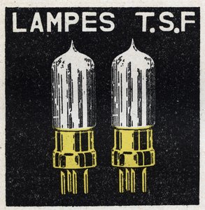 T.S.F.: lampy T.S.F. Anonimowa ilustracja z 1925 r. Ze zbiorów prywatnych. autorstwa Anonymous Anonymous