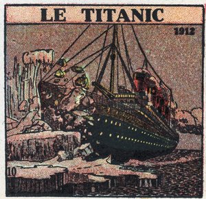 T.S.F.: zatonięcie Titanica w 1912 r. Wiadomości o niebezpieczeństwie zostały wysłane z T.S.F. post po połączeniu z górą lodową. Anonimowa ilustracja z 1925 r. Ze zbiorów prywatnych. autorstwa Anonymous Anonymous
