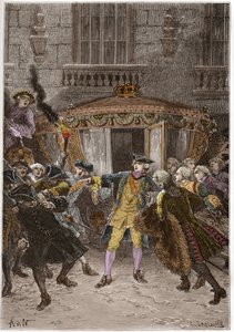 Atak Damiensa (styczeń 1757) - (Robert-Francois Damier autorstwa Anonymous Anonymous
