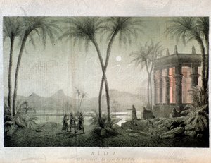 Brzegi Nilu. Ilustracja do aktu III Aidy, opera Giuseppe Verdi autorstwa Anonymous Anonymous