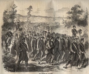 Sieć rozpoczęła się w Toulon Bagne w XIX wieku. Grawer w „Historii skazanych od ich powstania do dnia dzisiejszego” (1877) autorstwa Pierre