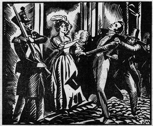 Śmierć księcia Berry (1778-1820) 13.02.1820 w Królewskiej Akademii Muzycznej”” Siostrzeniec króla Ludwika XVIII zostaje zamordowany w Operze przez Louvela, republikanina chcącego stłumić dynastię królewską. Ilustracja zaczerpnięta z „” Le petit journal ill autorstwa Anonymous Anonymous