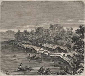 Zakład karny Saint-Laurent w Cayenne (Gujana Francuska) w XIX wieku. Grawer „Historia więzień od ich powstania do dnia dzisiejszego” (1877) Pierre Zaccone (1817-1895) (Colonia Penale - kolonia karna) autorstwa Anonymous Anonymous