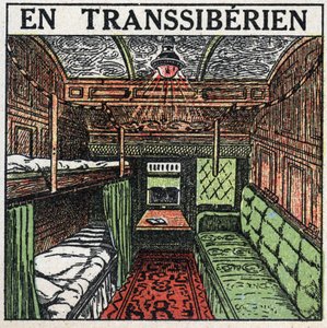 Kolej: wewnątrz wagonu transsyberyjskiego. Anonimowa ilustracja z 1925 r. Ze zbiorów prywatnych. autorstwa Anonymous Anonymous