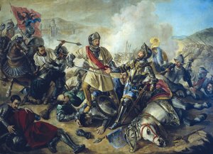 Jan z Urbiety (zm. 1553) bierze do niewoli króla Francji Franciszka I w bitwie pod Pawią od lutego autorstwa Anonymous Anonymous