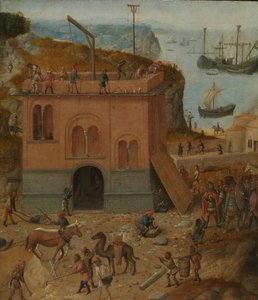 Wieża Babel, ok. 1490 r. (olej na desce) autorstwa Anonymous Anonymous