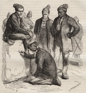 Rodzaje krużganków z Brześcia Bagnego w XIX wieku. Grawer „Historia skazanych od ich powstania do dnia dzisiejszego” (1877) autorstwa Pierre