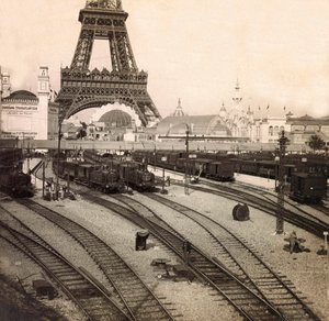 Ekspozycja uniwersalna 1900 - Exposition Universelle de 1900 w Paryżu: stacja Champs de Mars - kolekcja prywatna autorstwa Anonymous Anonymous