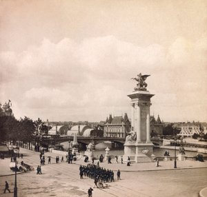 Ekspozycja Powszechna 1900 - Exposition Universelle de 1900 w Paryżu: Pylone du pont Alexandre III - kolekcja prywatna autorstwa Anonymous Anonymous