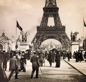 Ekspozycja uniwersalna 1900 - Exposition Universelle de 1900 w Paryżu: Widok z Pól Marsowych - kolekcja prywatna autorstwa Anonymous Anonymous