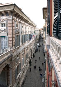 Widok Via Garibaldi lub Strada Nuova w Genes (Genova), Włochy autorstwa Anonymous Anonymous