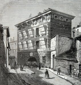 Widok dawnego więzienia La Force, rue du roi de Sicily w Paryżu w XIX wieku, rycina, zbiory prywatne autorstwa Anonymous Anonymous
