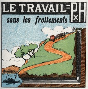 Praca i moc: praca bez tarcia. Anonimowa ilustracja z 1925 r. Ze zbiorów prywatnych. autorstwa Anonymous Anonymous