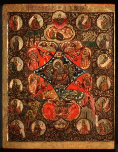 Matka Boża Płonącego Krzewu, XVII w. autorstwa Anonymous Russian icon painter