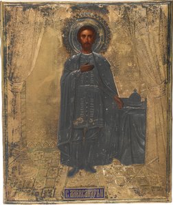 Święty Wielki Książę Aleksander Newski, XIX w. autorstwa Anonymous Russian icon painter