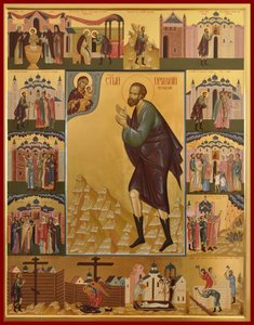 Św. Prokopiusz z Ustiug autorstwa Anonymous Russian icon painter