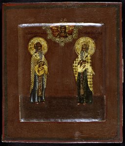 Święci Gurias z Kazania i Warsonofius z Tweru, XVII w. autorstwa Anonymous Russian icon painter