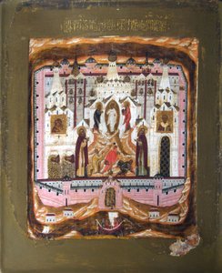 Święci Zosima i Savvati z Sołowek, początek XVII wieku. autorstwa Anonymous Russian icon painter