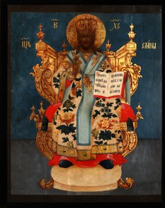 Intronizowany Zbawiciel, XVIII wiek autorstwa Anonymous Russian icon painter