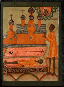 Czcigodny Prokopiusz z Ust Jansk, początek XVIII wieku. autorstwa Anonymous Russian icon painter
