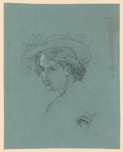 Głowa młodzieńca w kapeluszu autorstwa Anselm Feuerbach