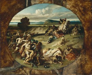 Bitwa Amazonek, 1857 autorstwa Anselm Feuerbach