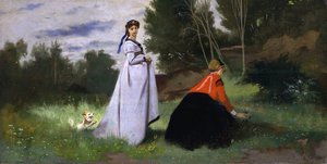 Dwie panie w krajobrazie, 1867. autorstwa Anselm Feuerbach