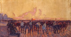 Opieka nad końmi autorstwa Anselmo Bucci