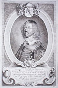 Adriaen Client van Stedum (1599-1665) z „Portraits des Hommes Illustres”, sztychowanej przez Cornelisa Galle, wydanej w 1706 r. (grafika)