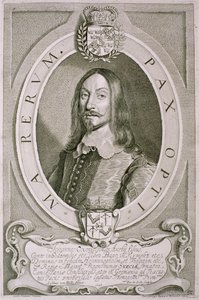 Johan Axelsson Oxenstierna (1611–57) Count of Sodermore, z „Portraits des Hommes Illustres”, rytego przez Petrusa de Iode, opublikowana w 1706 r.