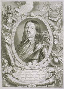 Karl X Gustav (1622-60) król Szwecji, z "Portraits des Hommes Illustres", opublikowanego w 1706 r.